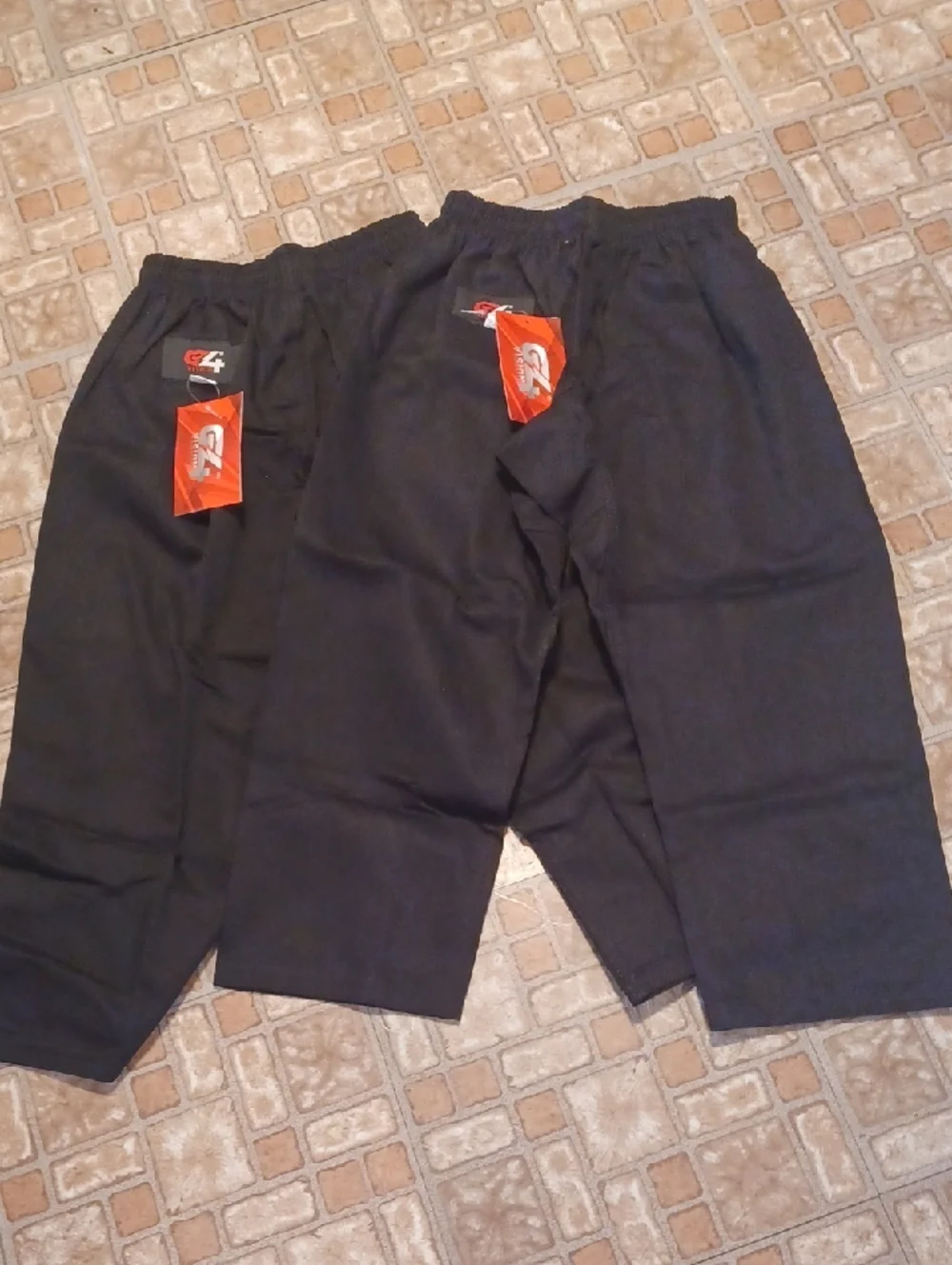 Karate Black Elastic Waist Pants Chocho Kung Fu Size 0/130cm
